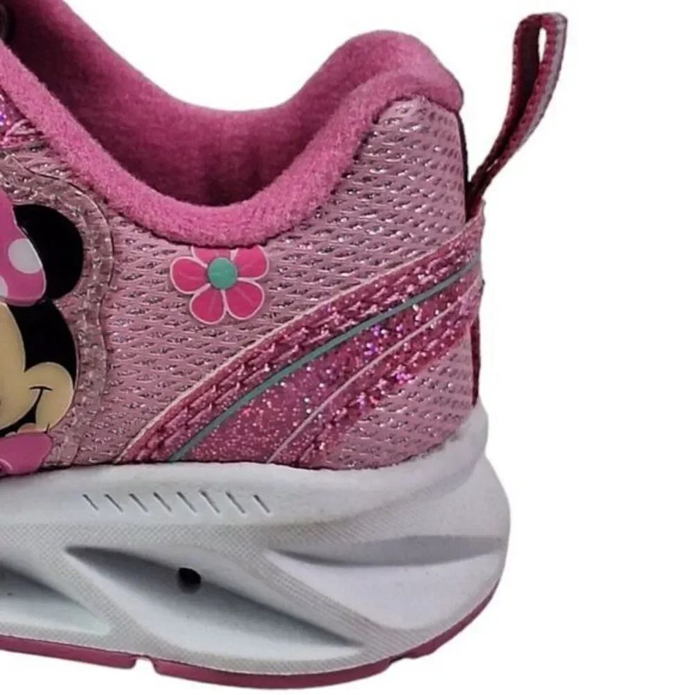 Minnie shoes‎ for girls sneakers with LED light without laces Pink Size 7 (14cm)